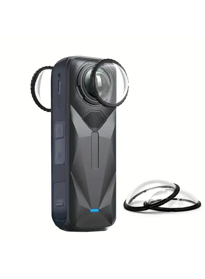 Insta360 X5 Action Camera Twist Glass Lens Protector Compact Removable 2 Pack - Image 1